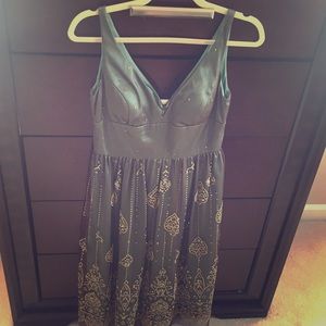 Adrianna Papell beaded tea length dress size 4